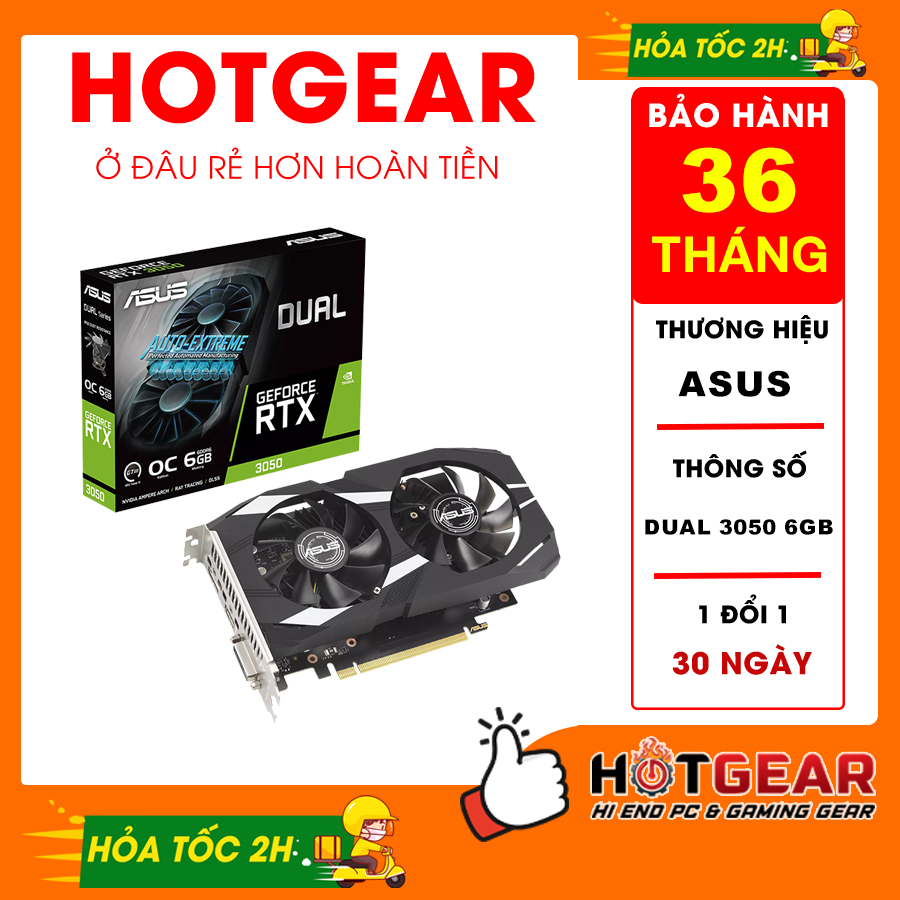 VGA MSI GeForce RTX 3050 VENTUS 2X  6GB OC GDDR6 - Mới Bảo Hành 36 Tháng Chính Hãng | BigBuy360 - bigbuy360.vn