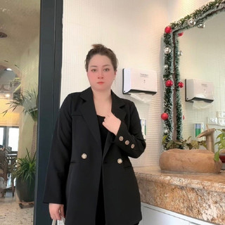 Áo blazer Nữ có xẻ sau,1 lớp ,Áo Vest Khoác Ngoài trẻ trung