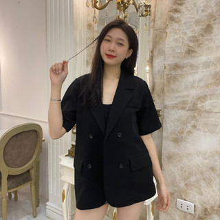 Áo Vest khoác ngoài Nữ , Áo Blaze Nữ Tay Áo ngắn nhiều màu xinh xắn