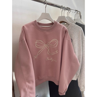 Áo Sweater Thêu Nơ Embroidered Bow
