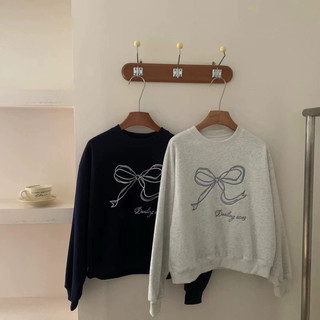 Áo Sweater Thêu Nơ Embroidered Bow