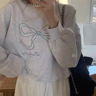 Áo Sweater Thêu Nơ Embroidered Bow