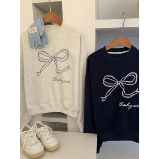 Áo Sweater Thêu Nơ Embroidered Bow