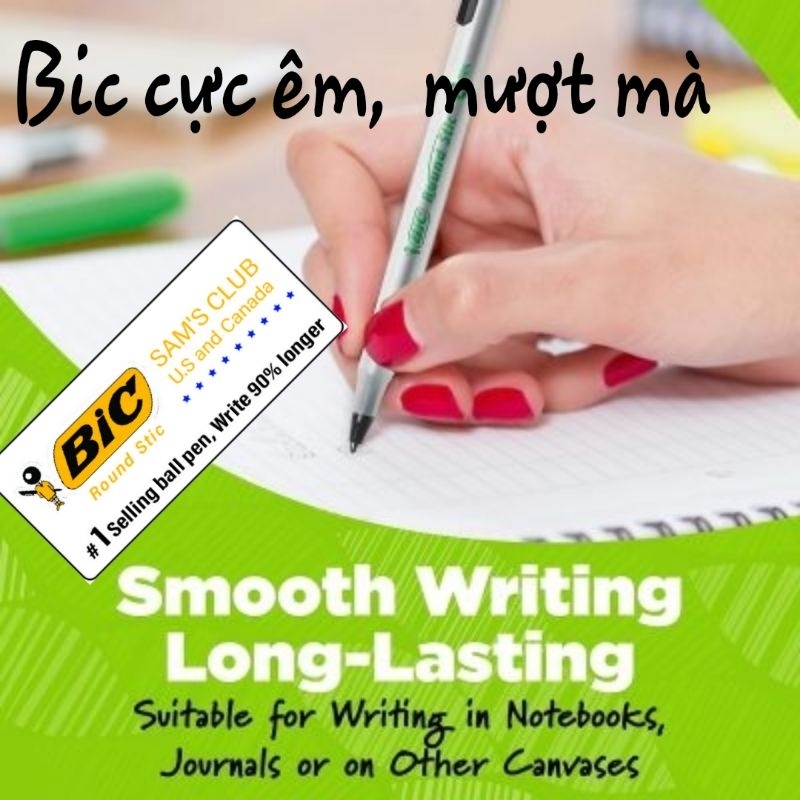 Bút bi Bic Round stic (Revolution/ U.S and Canada).