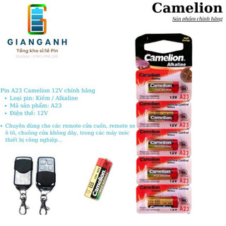 Vỉ 5 viên pin remote cửa cuốn camelion a23 12v