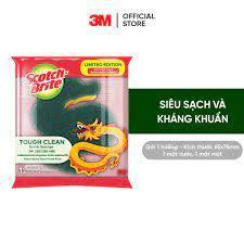 combo 4Cước rửa chén Scotch Brite® 3M™ hình Rồng phiên bản giới hạn, kháng khuẩn, 2 mặt chống trầy, gói 1 miếng, 65x75mm