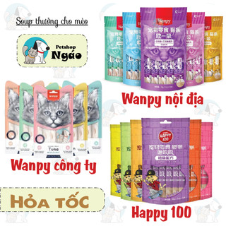 Soup thưởng Wanpy Happy 100 - Súp thưởng cho mèo __