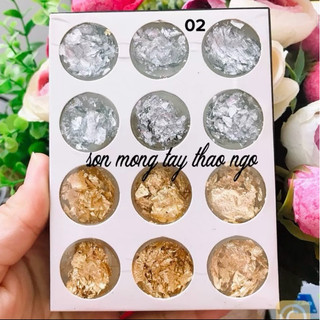 Giấy nhún nail , giấy nhún vàng bạc 1 hủ