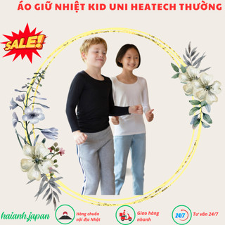 Áo giữ nhiệt Heatech cổ lọ, cổ tròn cho bé từ 3 tuổi Uniqlo tag Nhật