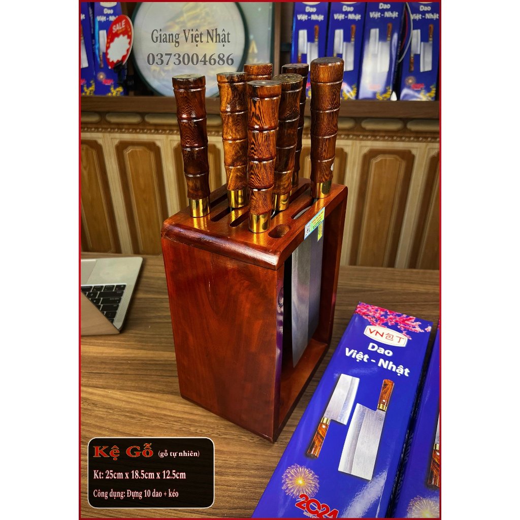 Kệ dắt dao - Gỗ tự nhiên