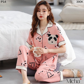 Pyjama nữ vải lycra cotton cao cấp họa tiết dễ thương - Micha