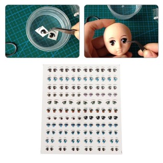 Hình dán mắt Chibi - Figure tạo hình đất sét, decal dán nước