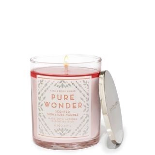 Nến thơm 1 tim cao cấp bath & body works pure wonder 227g