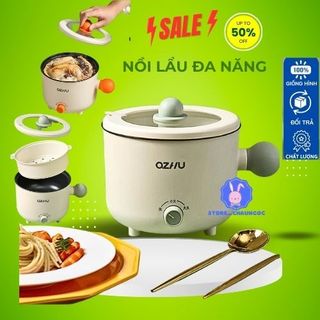 Nồi điện đa năng , nồi lẩu mini đa năng kèm khay hấp, chất liệu chống dính