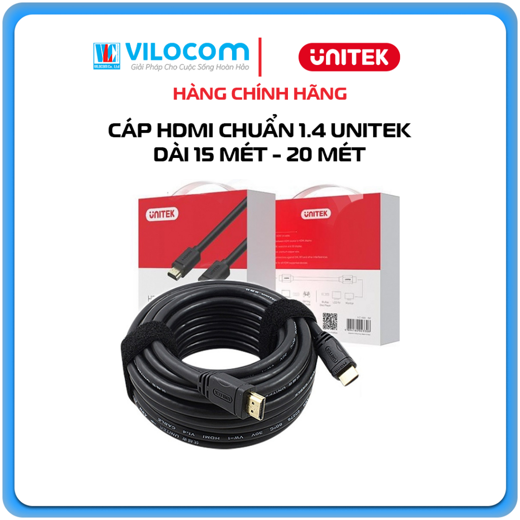Cáp HDMI 1.4 Unitek-Full HD Unitek - Dài 15m