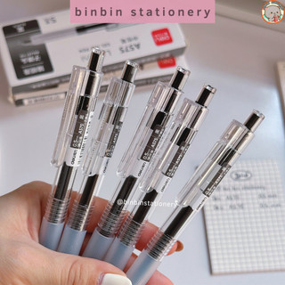 Bút gel Deli A575 mực đen, ngòi kim 0.5mm DLA575