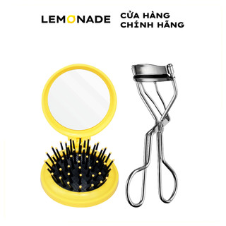 Combo Lemonade 01 Gương Lược Gấp Gọn 2trong1 35g và 01 Kẹp Mi Cong Lâu 22g