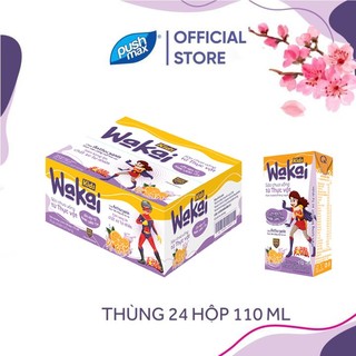 Thùng 24 hộp sữa chua uống cho bé từ thực vật wakai kids cam