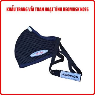 Khẩu trang Than Hoạt Tính NEOMASK NC95 đeo gáy, Khẩu trang vải than hoạt tính chống bụi, khẩu trang vải NC95