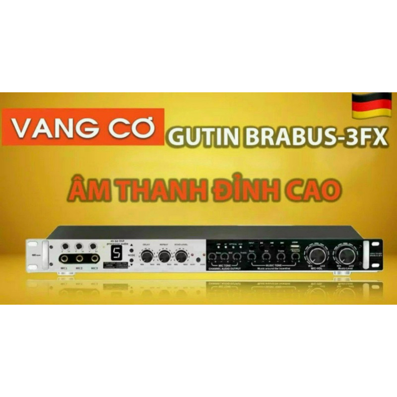 Vang cơ lai số Gutin 6FX Brabus - Hàng nhập khẩu loại 1, Bluetooth 5.0, Aux, Optical, chống hú FBX, Karaoke reverd
