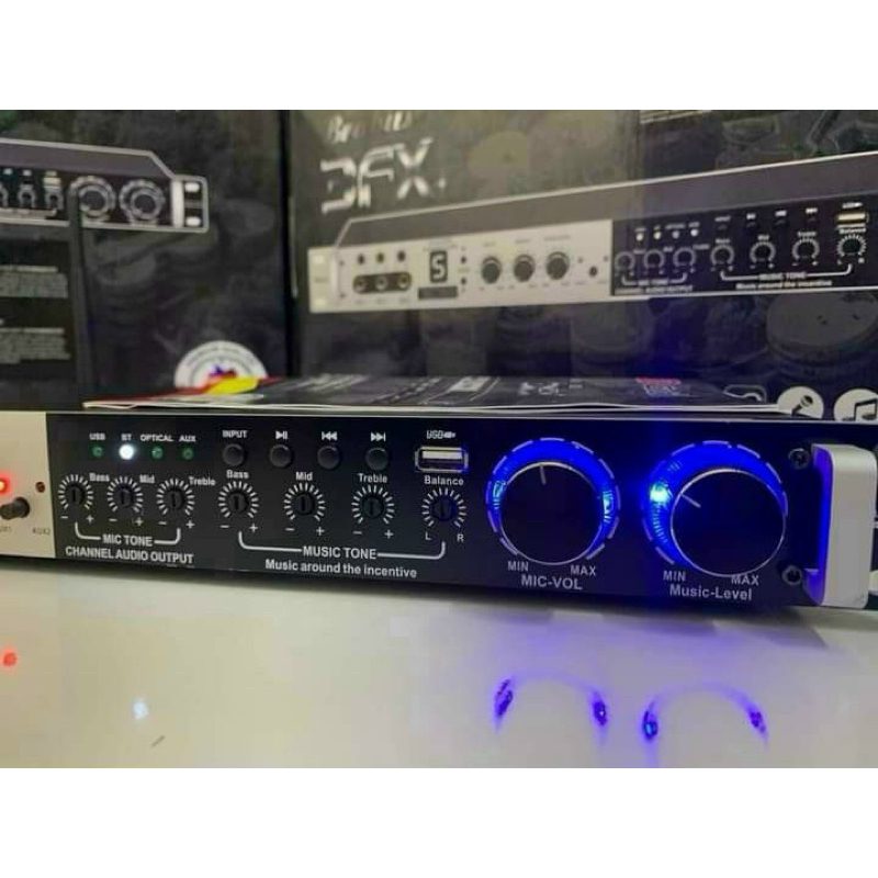 Vang cơ lai số Gutin 6FX Brabus - Hàng nhập khẩu loại 1, Bluetooth 5.0, Aux, Optical, chống hú FBX, Karaoke reverd