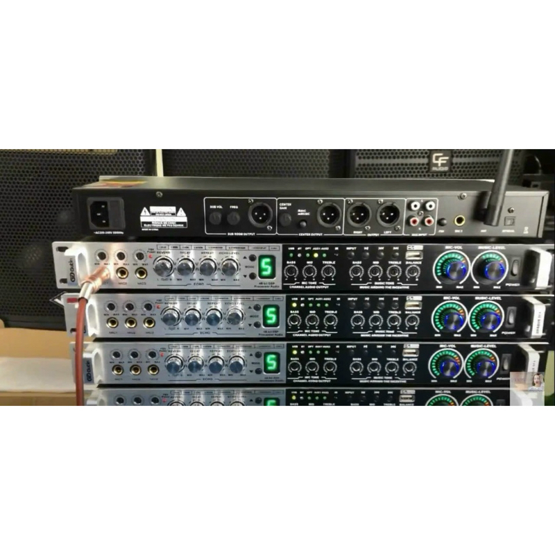 Vang cơ lai số Gutin 6FX Brabus - Hàng nhập khẩu loại 1, Bluetooth 5.0, Aux, Optical, chống hú FBX, Karaoke reverd