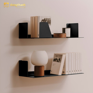 Kệ sách, kệ để sách treo tường, kệ sách treo tường,giá kệ để sách,giá sách,kệ sách,kệ sách kim loại -b2 shelf-trắng/đen