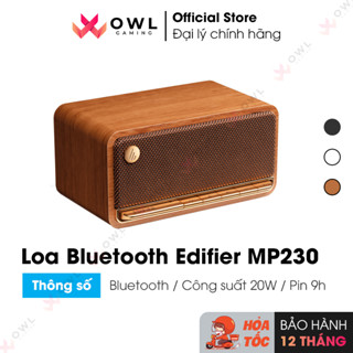 Loa Bluetooth EDIFIER MP230 (Hàng chính hãng) - Thiết kế cổ điển | Vỏ gỗ chống dội âm | Pin đến 9 tiếng