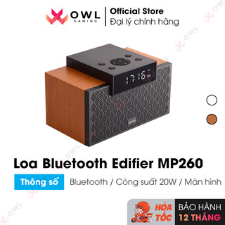 Loa bluetooth edifier mp260 - kèm đồng hồ báo thức | màn hình đèn led | công suất 20w