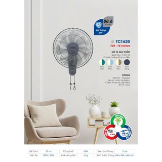 Quạt treo tường 2 dây senko tc1620