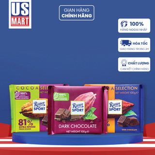 Socola đen ritter sport 50% 74% 81% cacao 100g
