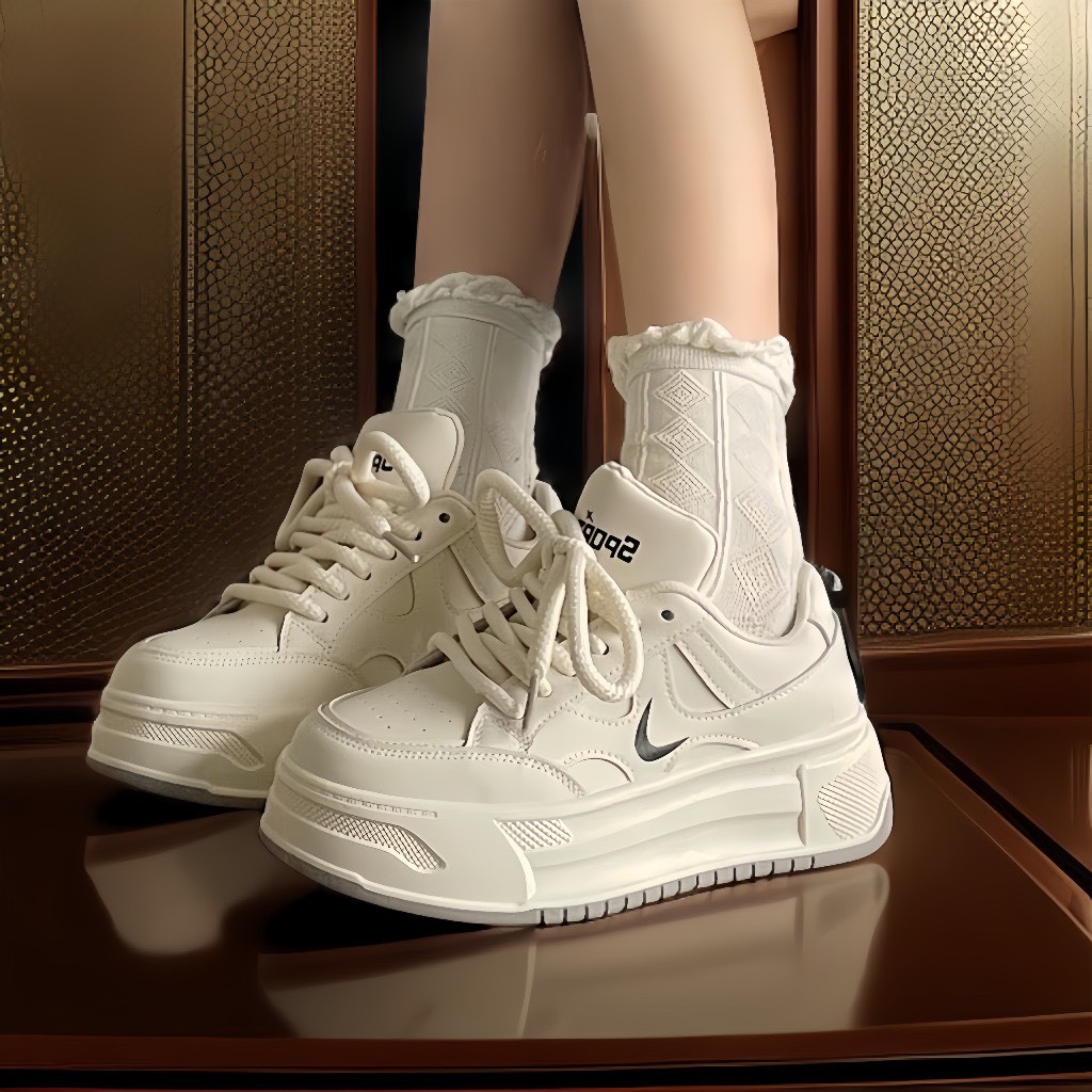 [VIDEO THẬT] Giày nữ thể thao phối da chất đẹp full box LUKAA