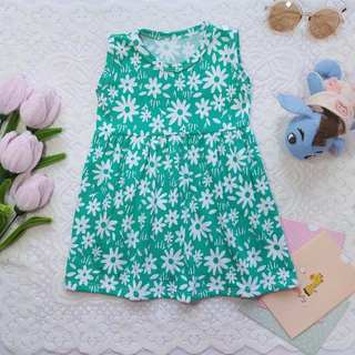 Size xl14-16 kg đầm váy sát nách cotton bé gái vnxk xuất dư