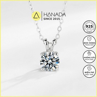 Dây Chuyền Thỏ Bạc 925 Đá Chủ 6MM Chuẩn 7A Siêu Lấp Lánh Vòng Cổ Một Đá Hanada Thỏ 0974 G4