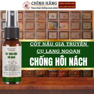 Xịt khửi mùi hôi nách gia truyền Tiệm Thuốc Bắc cụ Lang Ngoạn đốt tuyến nhầy, không thâm nách hiệu quả sau 1 tuần