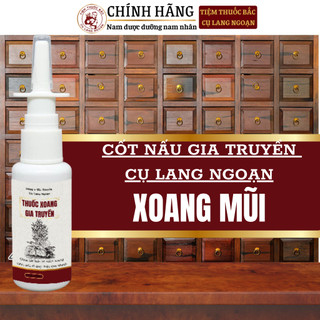 Xịt xoang mũi gia truyền Cụ Lang Ngoạn hỗ trợ thông xoang mũi, làm giảm hắt hơi, nghẹt mũi, chảy nước mũi chai xịt 30ml