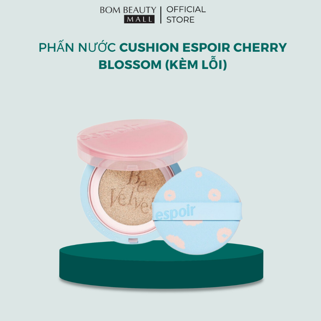 [NHÂP MÃ GIẢM 50K- BOMB50KK] [Cherry Blossom Edition]Phấn Nước Espoir Pro Tailor Be Velvet Cover Cushion New Class 13gr