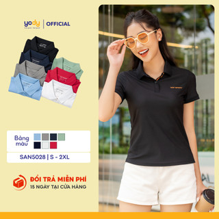 Áo thun polo thể thao nữ YODY vải Airycool mềm mịn năng động thấm hút mồ hôi SAN5028