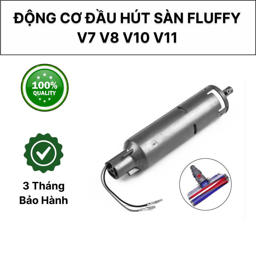 Động Cơ Đầu Hút Nhung Mềm Fluffy Dyson V7 V8 V10 V11 Used 90% Còn Sử Dụng Tốt