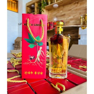 Rượu Sâm Táo Đỏ Hàn Quốc Chai 500ml - Sức Khoẻ Vàng Cho Quý Ông - Quà Biếu Tặng Ý Nghĩa