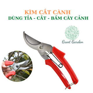 Kéo tỉa cây, Kéo cộng lực cắt cành, Kìm bấm tỉa cây bon sai mỏ cong thép