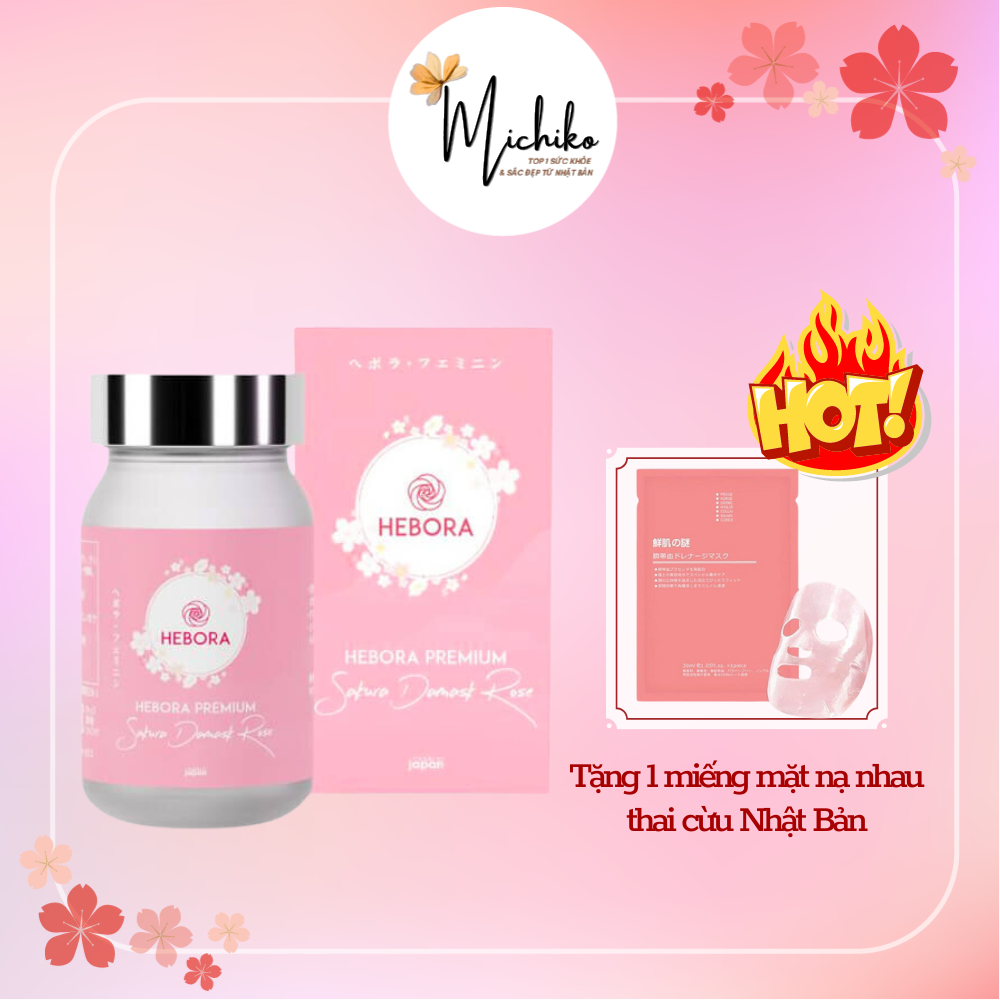 Viên Uống HEBORA Tỏa Hương Thơm Cơ Thể Khử Mùi Cải Thiện Sinh Lý Nữ Chính Hãng Nhật Bản 60 Viên