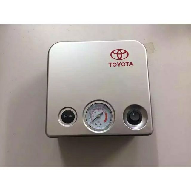 Bơm Lốp Xe Ôtô TOYOTA - Bơm lốp ô tô điện 12v có đồng hồ cơ hàng chính hãng