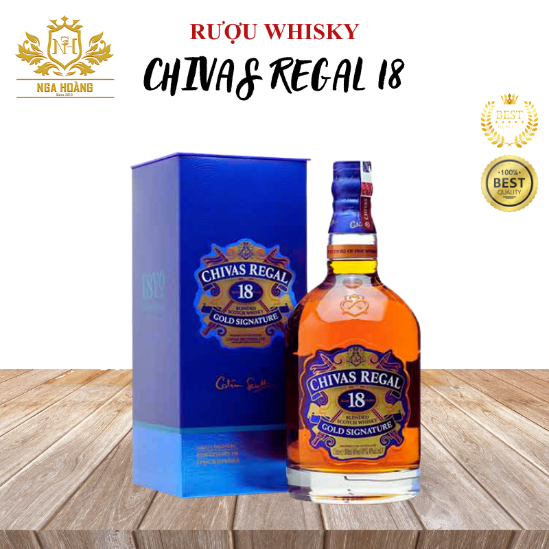 Rượu Chivas 18 - Rượu Whisky 700ml | 40% - Chính Hãng | Giá Rẻ [Ship Hỏa Tốc]