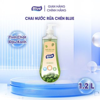 Nước Rửa Chén Blue chai 1.2L - Công Nghệ Nước Rửa Chén Blue Hàn Quốc - Thân Thiện với Da Tay - Sạch trơn sáng bóng