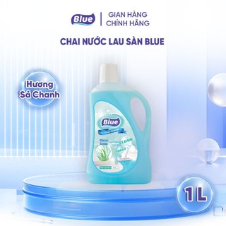 Nước Lau Sàn Blue Hàn Quốc Hương Sả Chanh chai 1L - Khử Mùi - Diệt Khuẩn - Đuổi muỗi, Tinh dầu Quế
