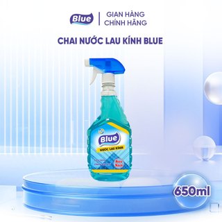 Nước Lau Kính Blue 650ml - Siêu sạch, chống bám bụi, đánh bay vết bẩn trên tất cả các bề mặt kính