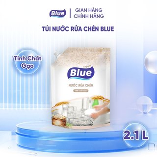 Nước Rửa Chén Blue Chiết Xuất Gạo ST Túi 800ml và 2.1L - Công Nghệ Nước Rửa Chén Hàn Quốc - Thân Thiện với Da tay