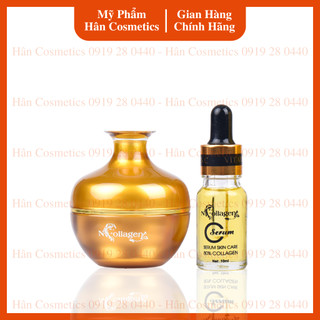 Bộ dưỡng da ban ngày - Kem face nhân sâm serum vitamin c dưỡng trắng mờ thâm nám tàn nhang NCollagen Hân Cosmetics 35ml