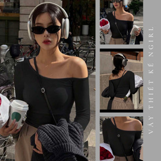 Áo hở vai lệch 1 vai dáng ôm trẻ trung cá tính phong cách năng động CÓ BIG SIZE